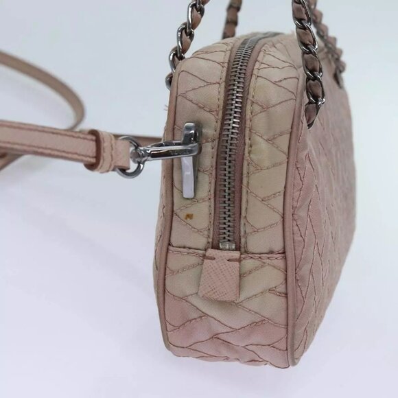 PRADA Quilted Hand Bag Nylon 2way Pink Auth - Picture 14 of 16